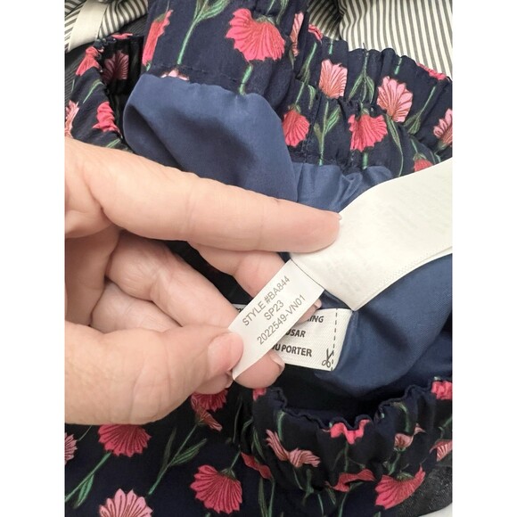 NWOT J Crew Factory Womens Navy Floral Pull On Pencil MIDI Skirt Small - Picture 10 of 10